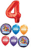 Lego Movie Pick An Age Red Number Birthday Balloon Bouquet