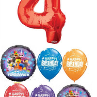 Lego Movie Pick An Age Red Number Birthday Balloon Bouquet