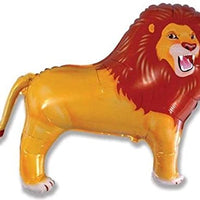 Jungle Animals Lion Shape Foil Balloon with Helium and Weight