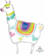 Llama Foil Balloon with Helium and Weight