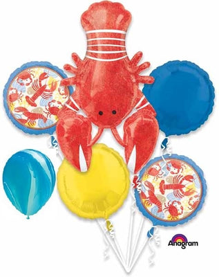 Lobster Fest Balloons Bouquet with Helium and Weight