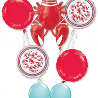 Lobster Seafood Fest Balloon Bouquet with Helium and Weight