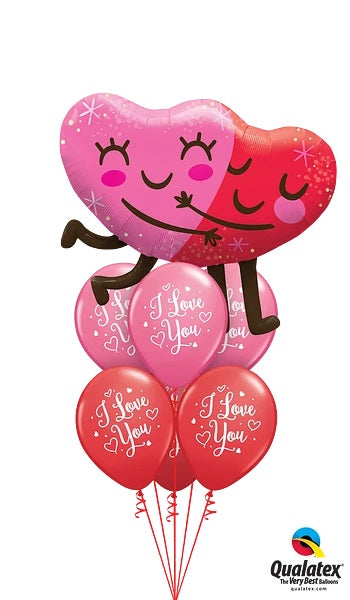 Love Hugging Hearts Balloon Bouquet