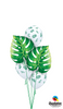 Hawaiian Luau Tropical Fern Philodendron Green Leaf Balloons Bouquet