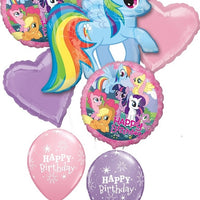 My Little Pony Dash Birthday Balloon Bouquet with Helium and Weight