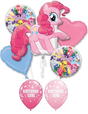 My Little Pony Pinkie Pie Birthday Balloon Bouquet with Helium Weight