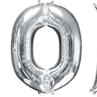 34 inch Jumbo Silver Letters Mom Foil Balloons