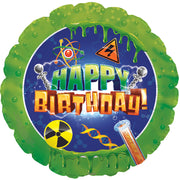 18 inch Mad Scientist Happy Birthday Foil Balloon with Helium