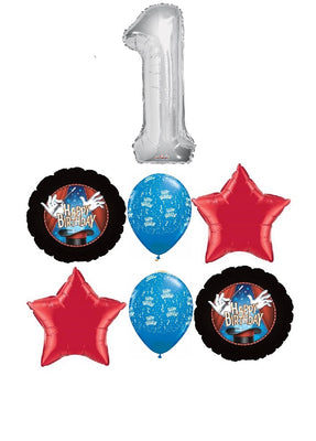 Birthday Magic Pick An Age Silver Number Balloon Bouquet