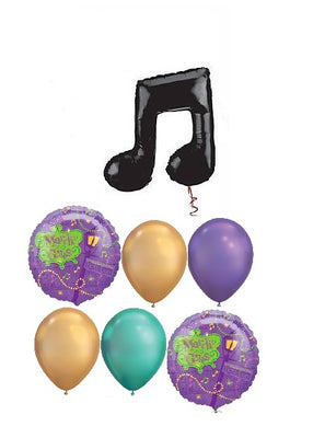 Mardi Gras Musical Note Bourbon Street Balloon Bouquet