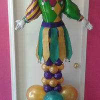 Mardi Gras Jester Balloon Column