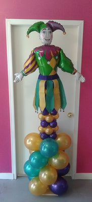 Mardi Gras Jester Balloon Column