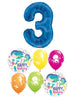 Mermaid Birthday Blue Number Pick An Age Balloon Bouquet