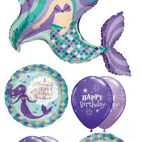 Cute Mermaid Happy Birthday Balloon Bouquet