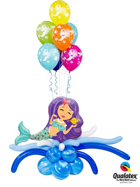 Mermaid Birthday Balloon Bouquet Stand Up