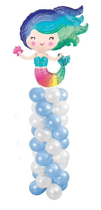 Mermaid Birthday Balloon Column