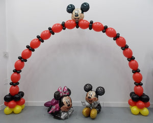 Mickey Minnie Mouse Sitting Birthday Link Balloon Arch
