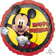 18 inch Mickey Mouse Forever Happy Birthday Foil Balloon with Helium