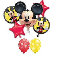 Mickey Mouse Forever Birthday Balloon Bouquet with Helium and Weight