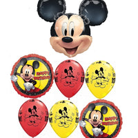 Mickey Mouse Happy Birthday Balloon Bouquet with Helium and Weight