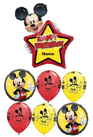 Mickey Mouse Personalize Name Happy Birthday Balloon Bouquet