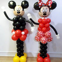 Mickey and Minnie Mouse Red Balloon Column