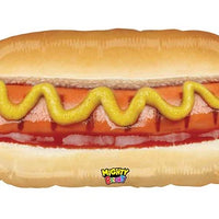 Mighty Bright Hot Dog Balloon with Helium and Weight