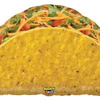 32 inch Mighty Bright Taco Shape Balloon with Helium and Weight