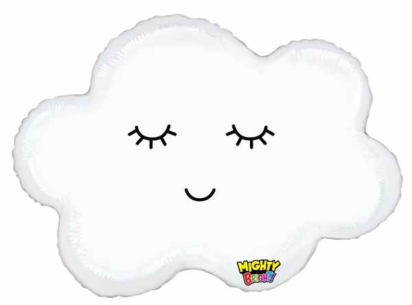 Mighty Bright Sleepy Cloud Balloon with Helium and Weight