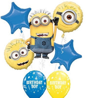 Minions Birthday Boy Balloon Bouquet with Helium and Weight