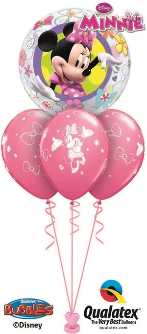 Minnie Mouse Balloon Bouquet of 4