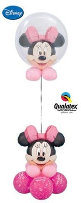 Minnie Mouse Double Bubble Birthday Balloon Stand Up