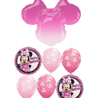 Minnie Mouse Ombre Happy Birthday Balloon Bouquet