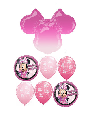 Minnie Mouse Ombre Happy Birthday Balloon Bouquet
