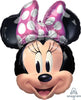 Minnie Mouse Head Forever Balloon with Helium and Weight