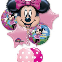 Minnie Mouse Happy Birthday Polka Dots Balloon Bouquet