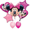 Minnie Mouse Stars Birthday Balloon Bouquet
