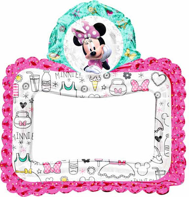 Minnie Mouse Selfie Photo Frame Balloon AIR FILLED ONLY