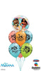Moana Bubble Birthday Balloon Bouquet with Helium and Weight
