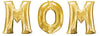 Jumbo Gold Letters Mom Foil Balloons with Helium and Weight