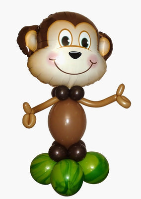 Jungle Animals Monkey Balloon Centerpiece Stand Up
