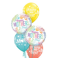 Mothers Day Butterflies You Are The Best Mom Balloons Bouquet of 7