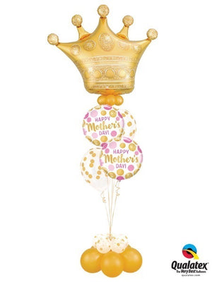 Mothers Day Crown Balloons Bouquet Stand Up
