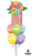 Mothers Day Flower Jar Balloons Bouquet