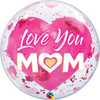 22 inch Mothers Day Pink Sold Love You Mom Bubble Balloons