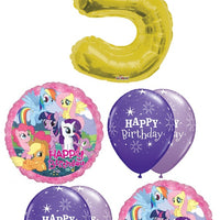 My Little Pony Pick An Age Gold Number Birthday Balloon Bouquet