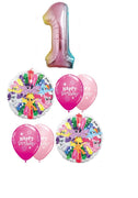 My Little Pony Pick An Age Rainbow Number Birthday Balloon Bouquet