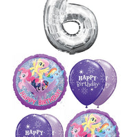 My Little Pony Pick An Age Silver Number Birthday Balloon Bouquet