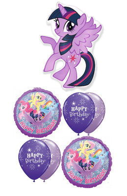 My Little Pony Twilight Birthday Balloon Bouquet with Helium Weight