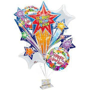 New Year Starburst Balloons Bouquet